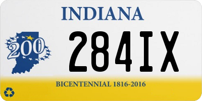 IN license plate 284IX