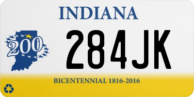 IN license plate 284JK