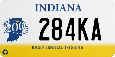 IN license plate 284KA