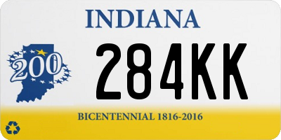 IN license plate 284KK