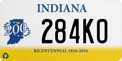 IN license plate 284KO