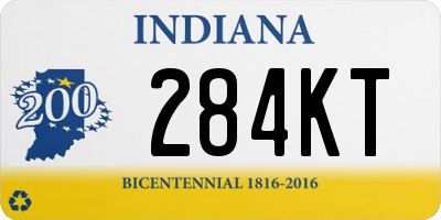 IN license plate 284KT