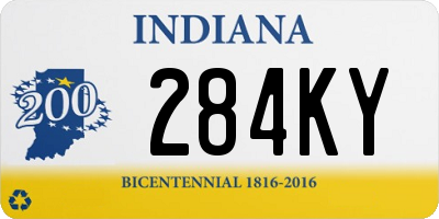 IN license plate 284KY