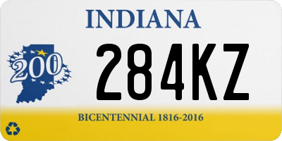 IN license plate 284KZ