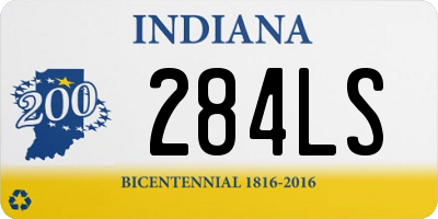 IN license plate 284LS