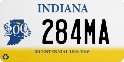 IN license plate 284MA