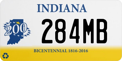 IN license plate 284MB