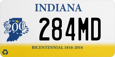 IN license plate 284MD