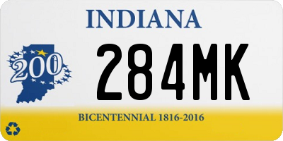 IN license plate 284MK