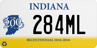 IN license plate 284ML