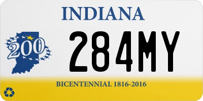 IN license plate 284MY