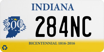 IN license plate 284NC