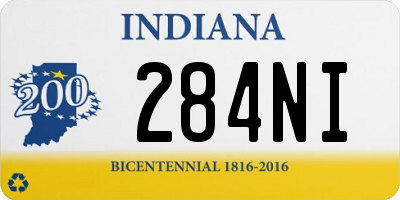 IN license plate 284NI
