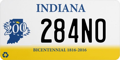 IN license plate 284NO