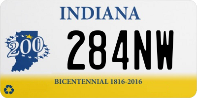 IN license plate 284NW