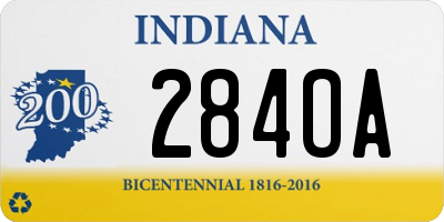 IN license plate 284OA