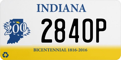 IN license plate 284OP