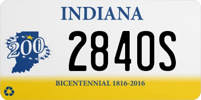 IN license plate 284OS