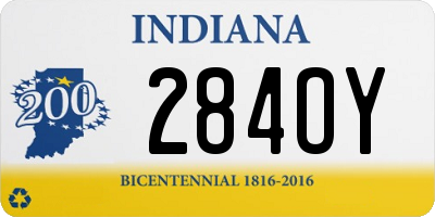 IN license plate 284OY