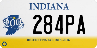 IN license plate 284PA