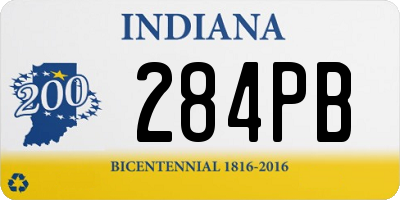 IN license plate 284PB