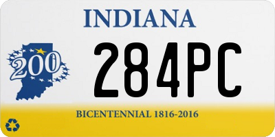 IN license plate 284PC