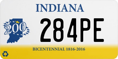 IN license plate 284PE