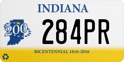 IN license plate 284PR