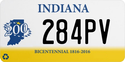 IN license plate 284PV