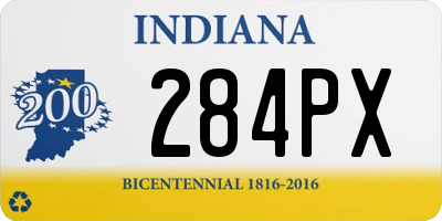 IN license plate 284PX