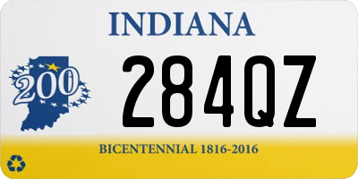 IN license plate 284QZ