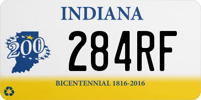 IN license plate 284RF