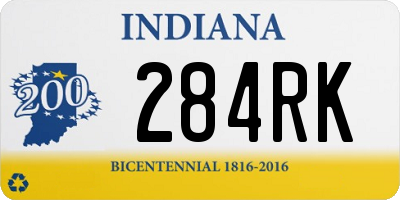 IN license plate 284RK