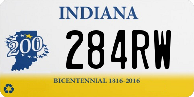 IN license plate 284RW