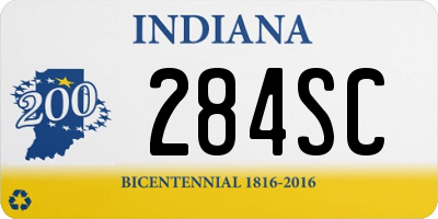 IN license plate 284SC