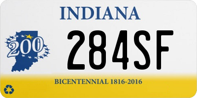 IN license plate 284SF