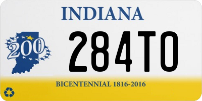 IN license plate 284TO