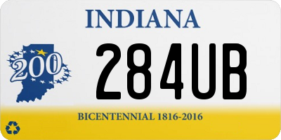 IN license plate 284UB