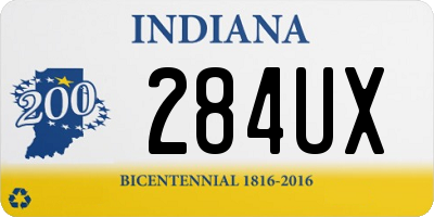 IN license plate 284UX