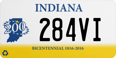 IN license plate 284VI