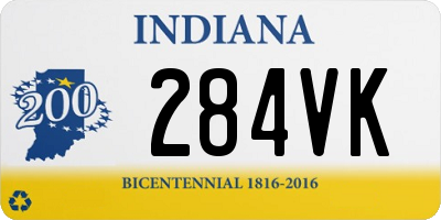 IN license plate 284VK