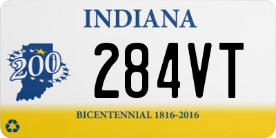 IN license plate 284VT