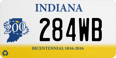 IN license plate 284WB