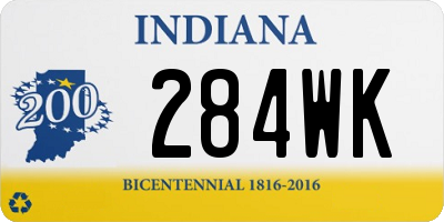 IN license plate 284WK