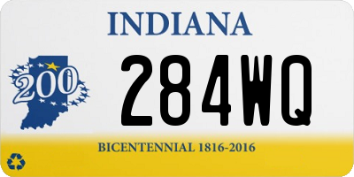 IN license plate 284WQ