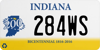 IN license plate 284WS