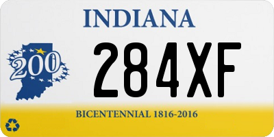 IN license plate 284XF