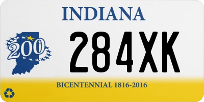 IN license plate 284XK