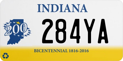 IN license plate 284YA