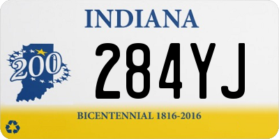 IN license plate 284YJ